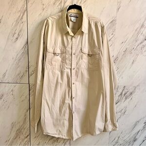 3/$60 Columbia Performance Fishermen Gear Vented Long Sleeve Button Shirt SZ XLT